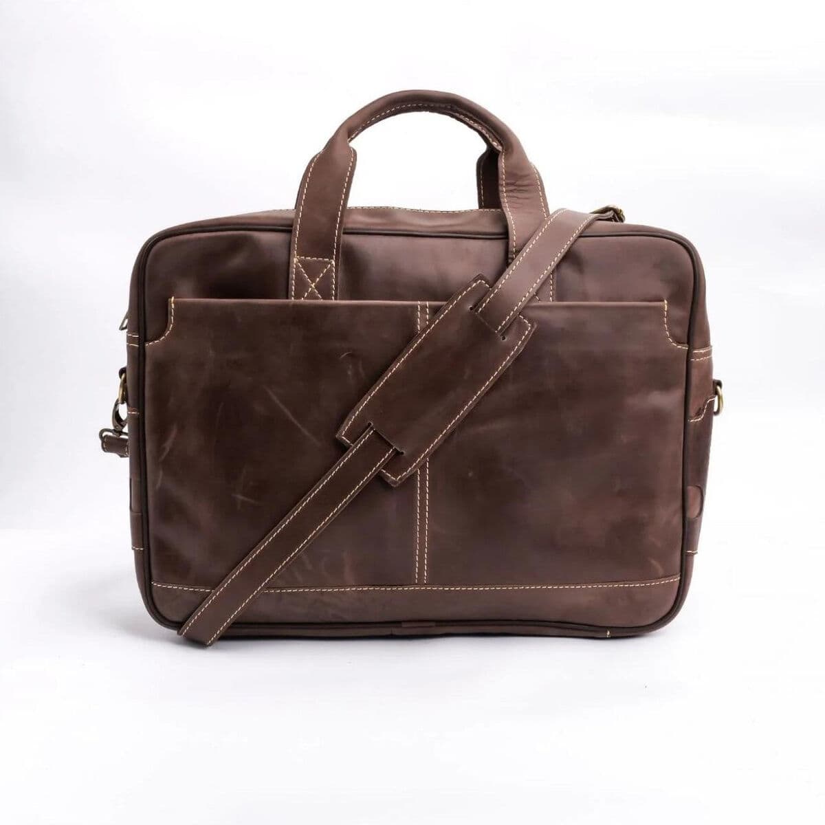 The Cognac Classic Leather Bag — view 6