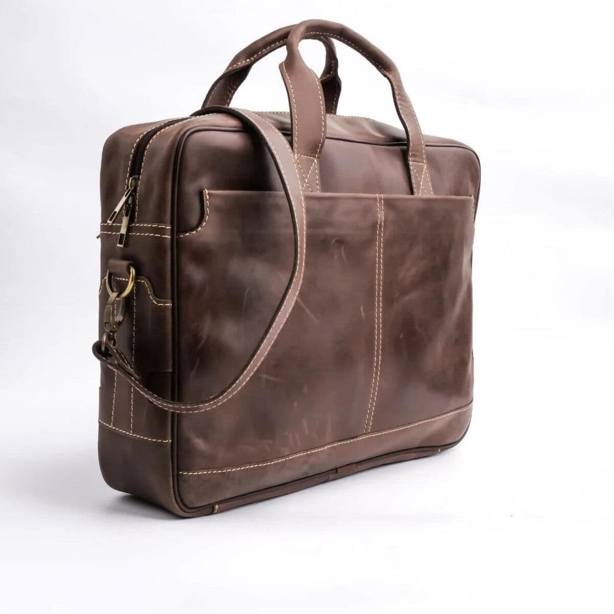 The Cognac Classic Leather Bag — view 9